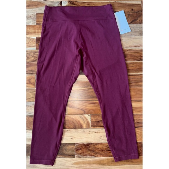 Lululemon Pants - Lululemon Groove No Line HR Tight 25" Heart Edition in Burgundy Bay Size 14 NWT